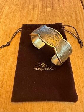 NWOT NIB Patricia Nash ELISABETTA Tooled Leather Inset Cuff